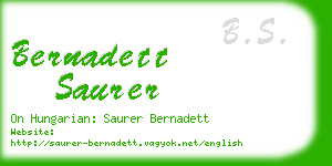 bernadett saurer business card